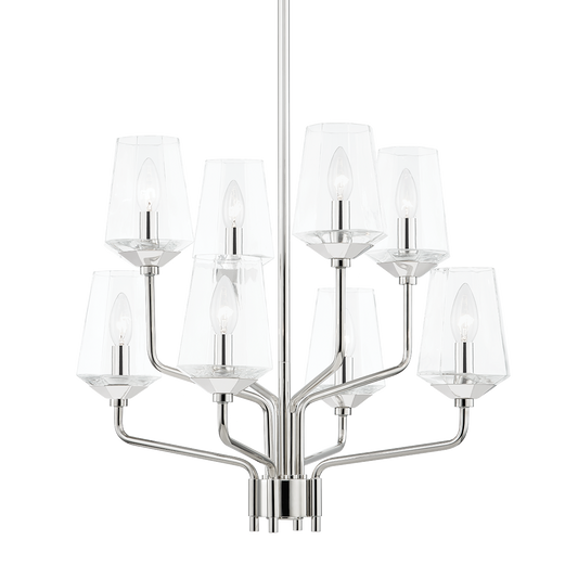 Kayla Chandelier in Polished Nickel Finish