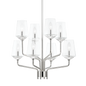 Kayla Chandelier in Polished Nickel Finish