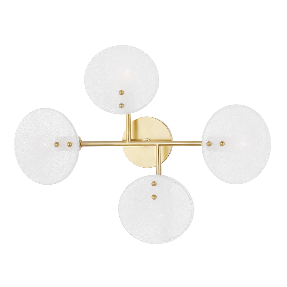 Giselle Semi Flush in Aged Brass Finish