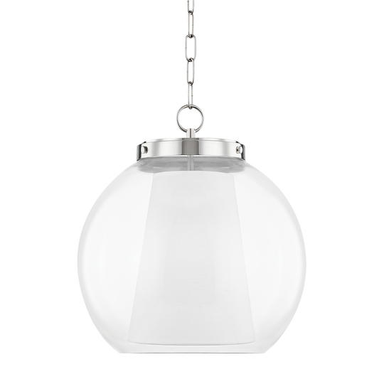 Sasha Pendant in Polished Nickel Finish
