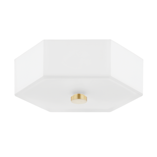 Lizzie Flush Mount in Aged Brass/polished Nickel Combo Finish