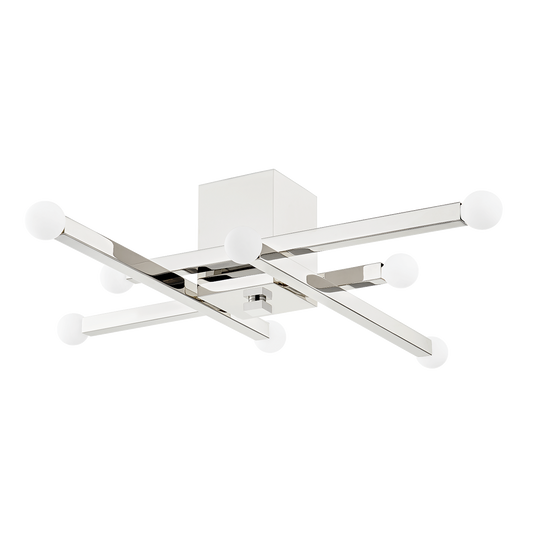 Dona Flush Mount in Polished Nickel Finish