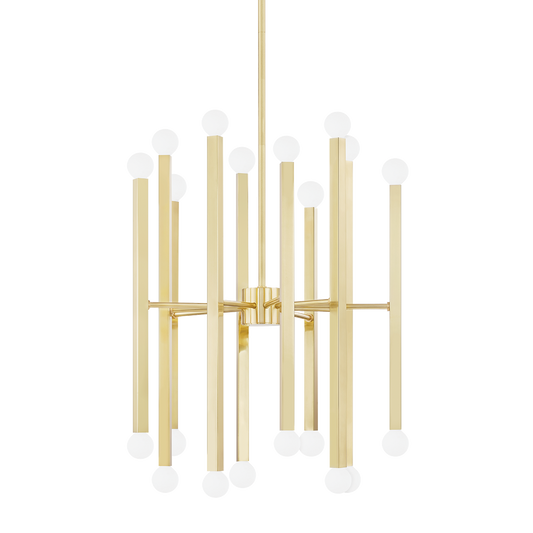 Dona Chandelier in Aged Brass Finish