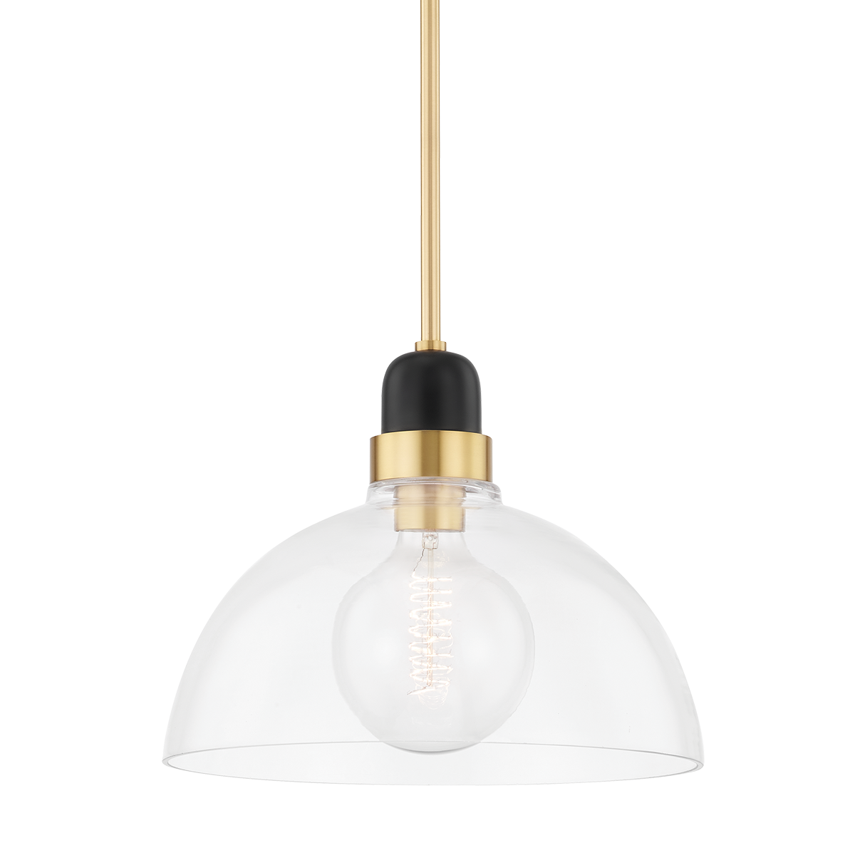 Camile Pendant in Aged Brass Finish