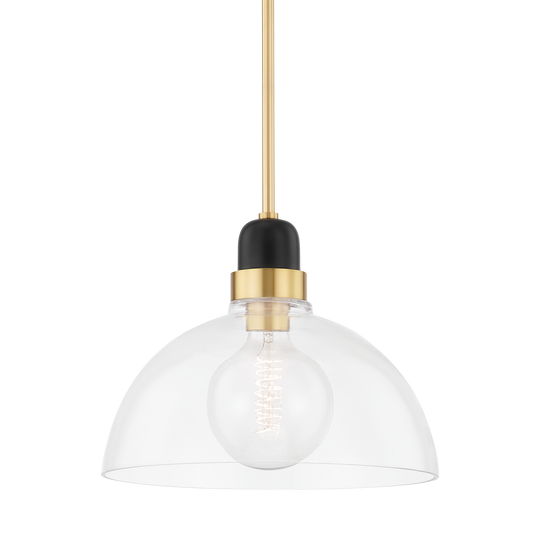 Camile Pendant in Aged Brass Finish