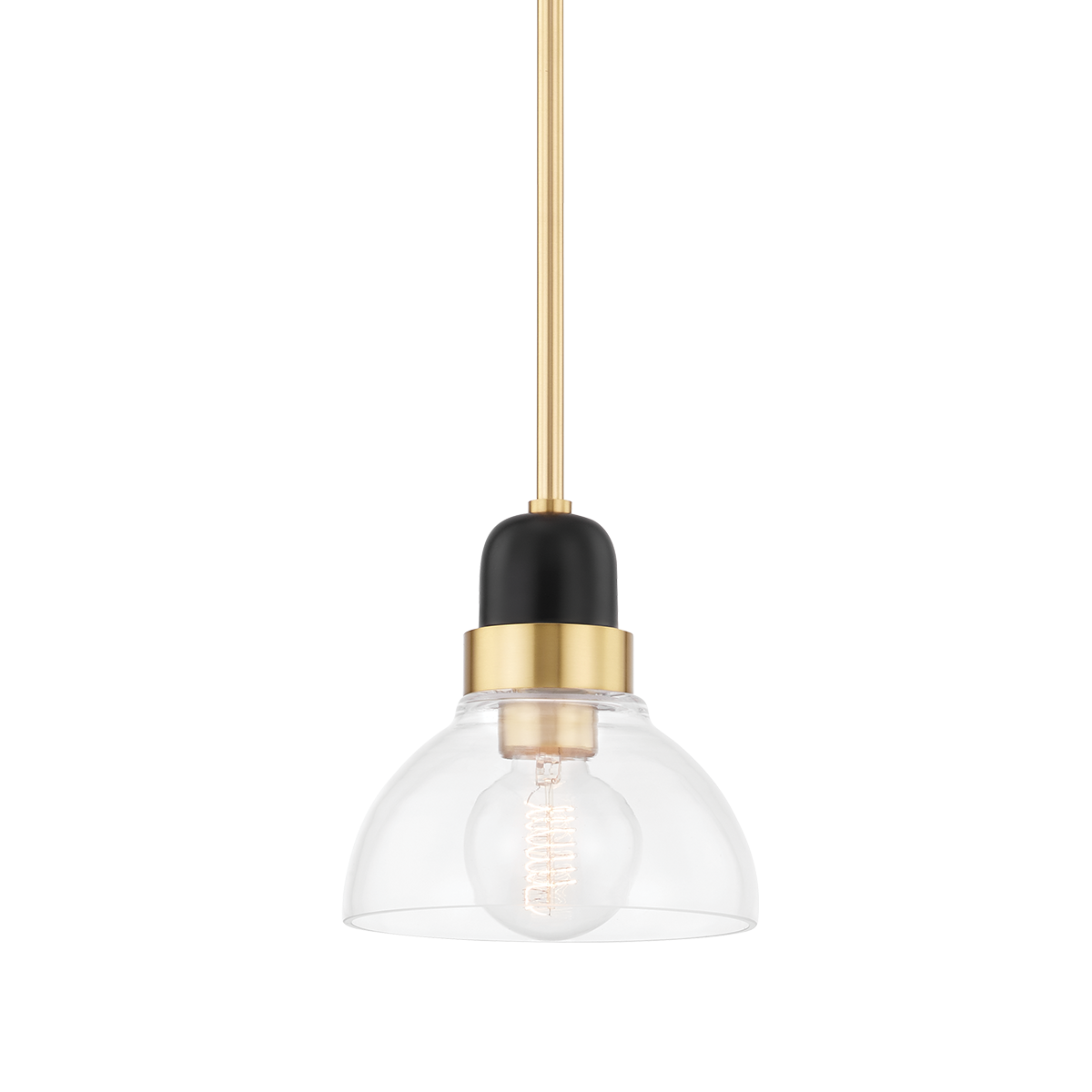 Camile Pendant in Aged Brass Finish
