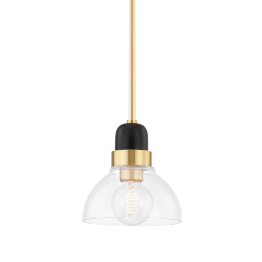 Camile Pendant in Aged Brass Finish