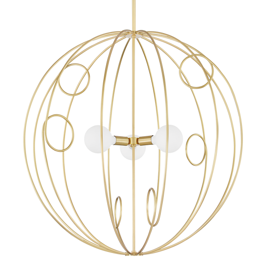 Alanis Pendant in Aged Brass Finish
