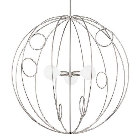 Alanis Chandelier in Polished Nickel Finish