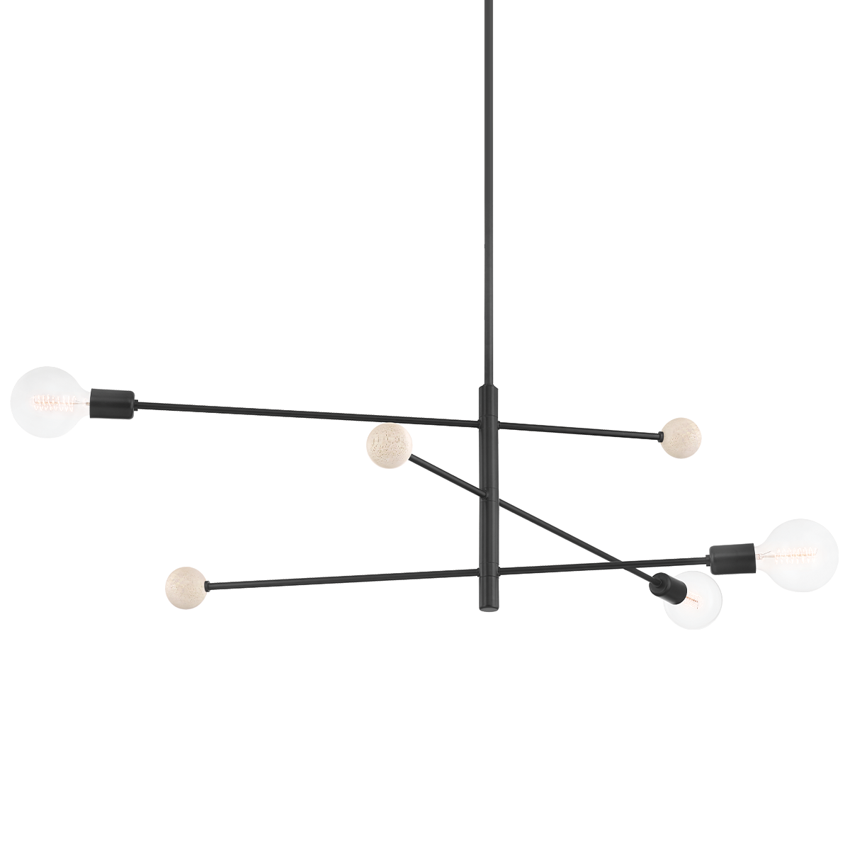 Slater Chandelier in Soft Black Finish
