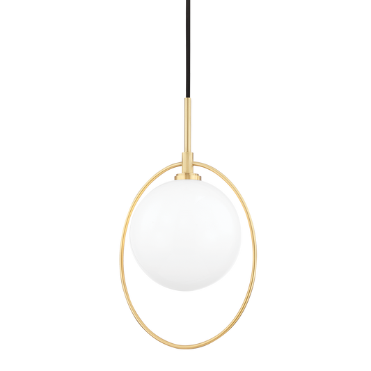 Babette Pendant in Aged Brass Finish