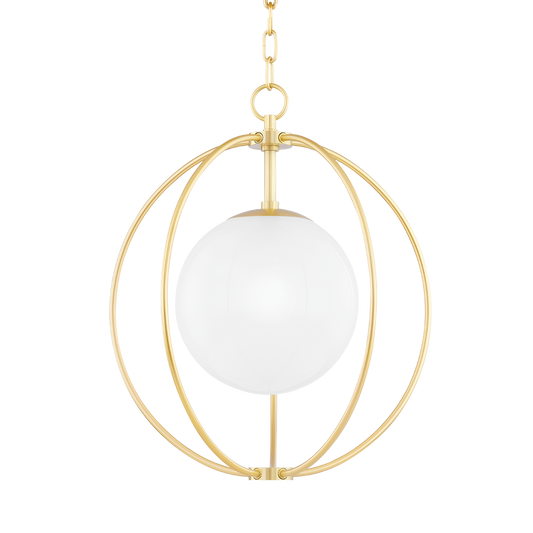 Lyla Pendant in Aged Brass Finish