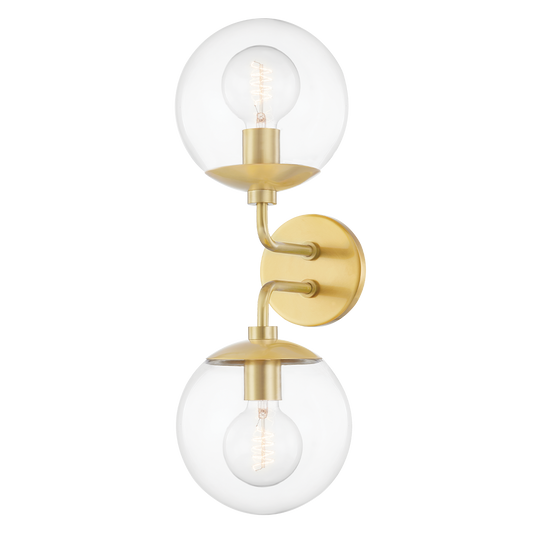 Meadow Wall Sconce in Aged Brass Finish