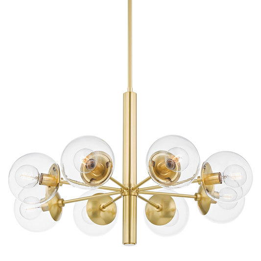Meadow Chandelier in Aged Brass Finish