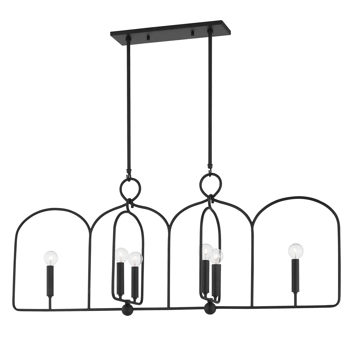 Mallory Linear in Aged Iron Finish