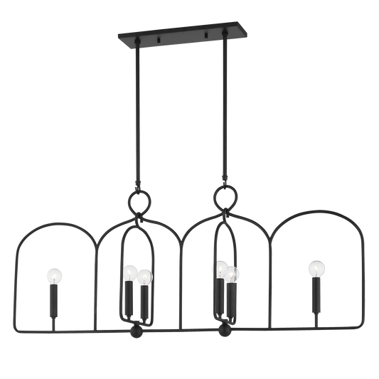 Mallory Linear in Aged Iron Finish