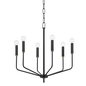 Bailey Chandelier in Aged Brass/soft Black Finish