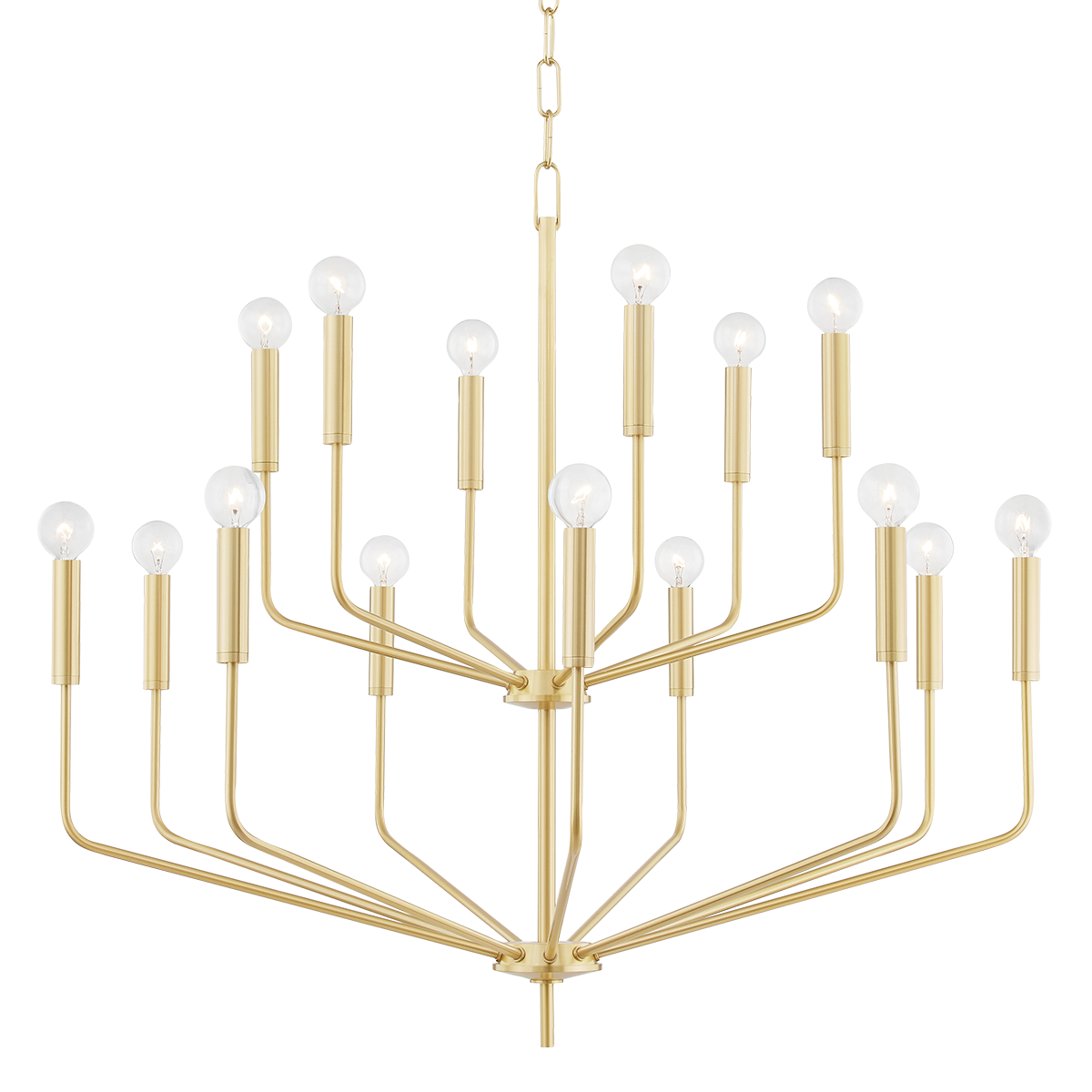 Bailey Chandelier in Aged Brass Finish