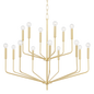 Bailey Chandelier in Aged Brass Finish