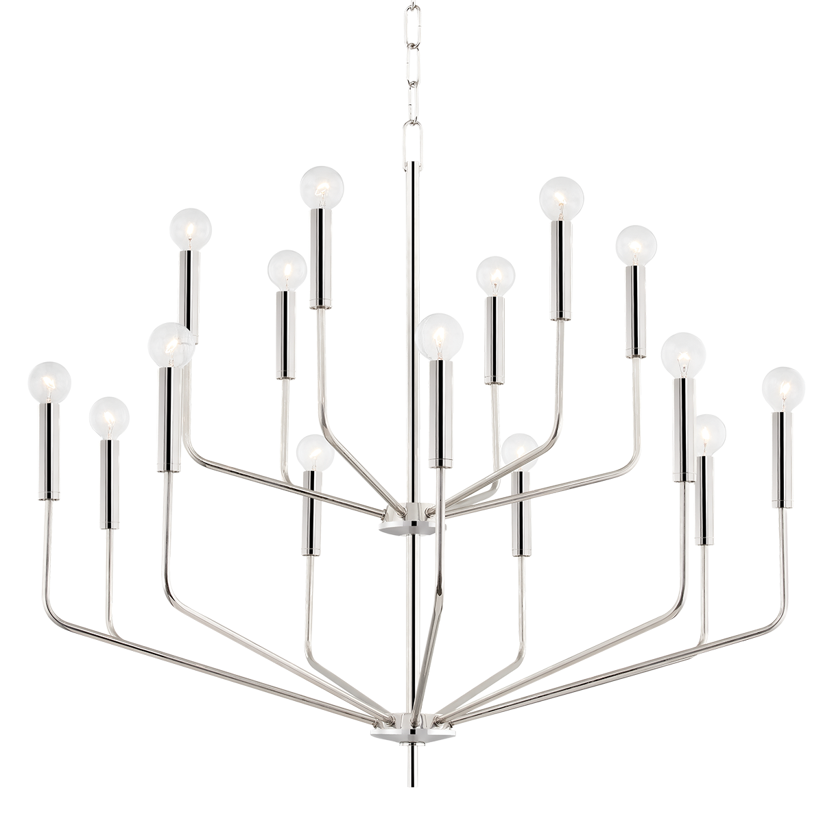 Bailey Chandelier in Polished Nickel Finish