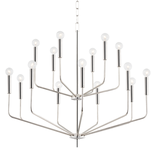 Bailey Chandelier in Polished Nickel Finish