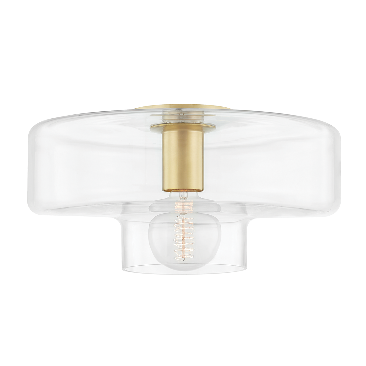 Iona Flush Mount in Aged Brass Finish