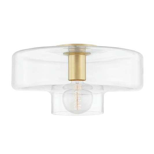 Iona Flush Mount in Aged Brass Finish