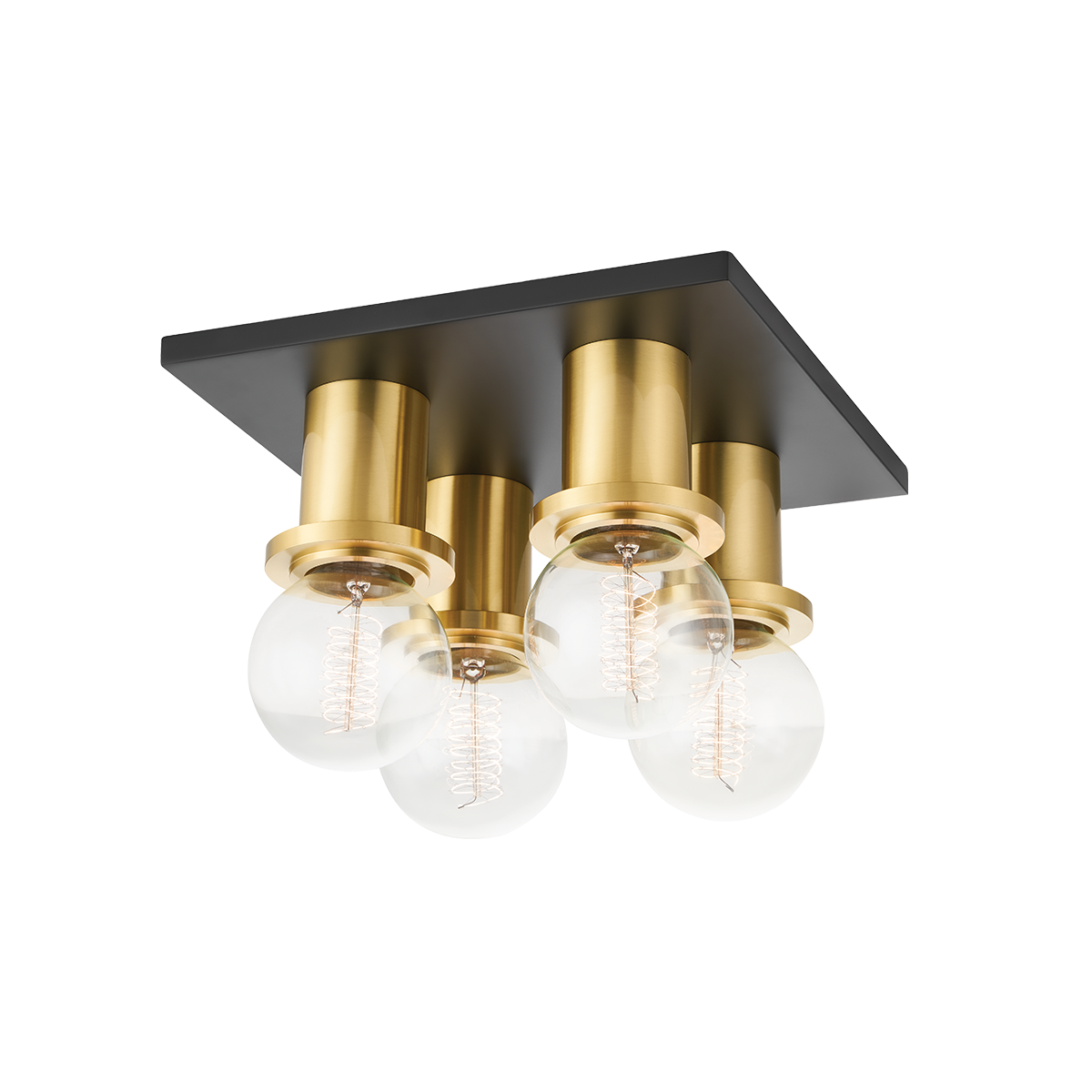 Brandi Flush Mount in Aged Brass/soft Black Finish