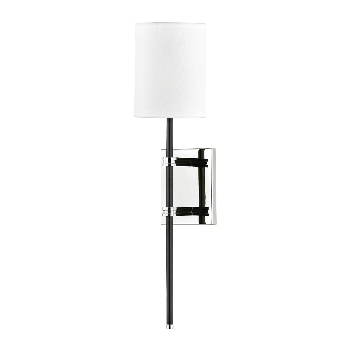Denise Wall Sconce in Polished Nickel/black Finish