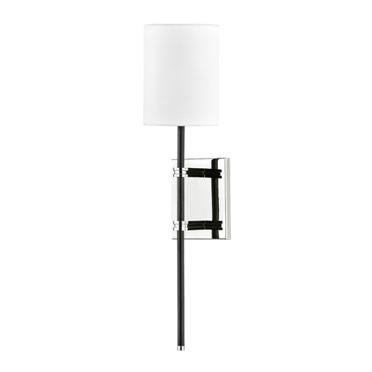 Denise Wall Sconce in Polished Nickel/black Finish