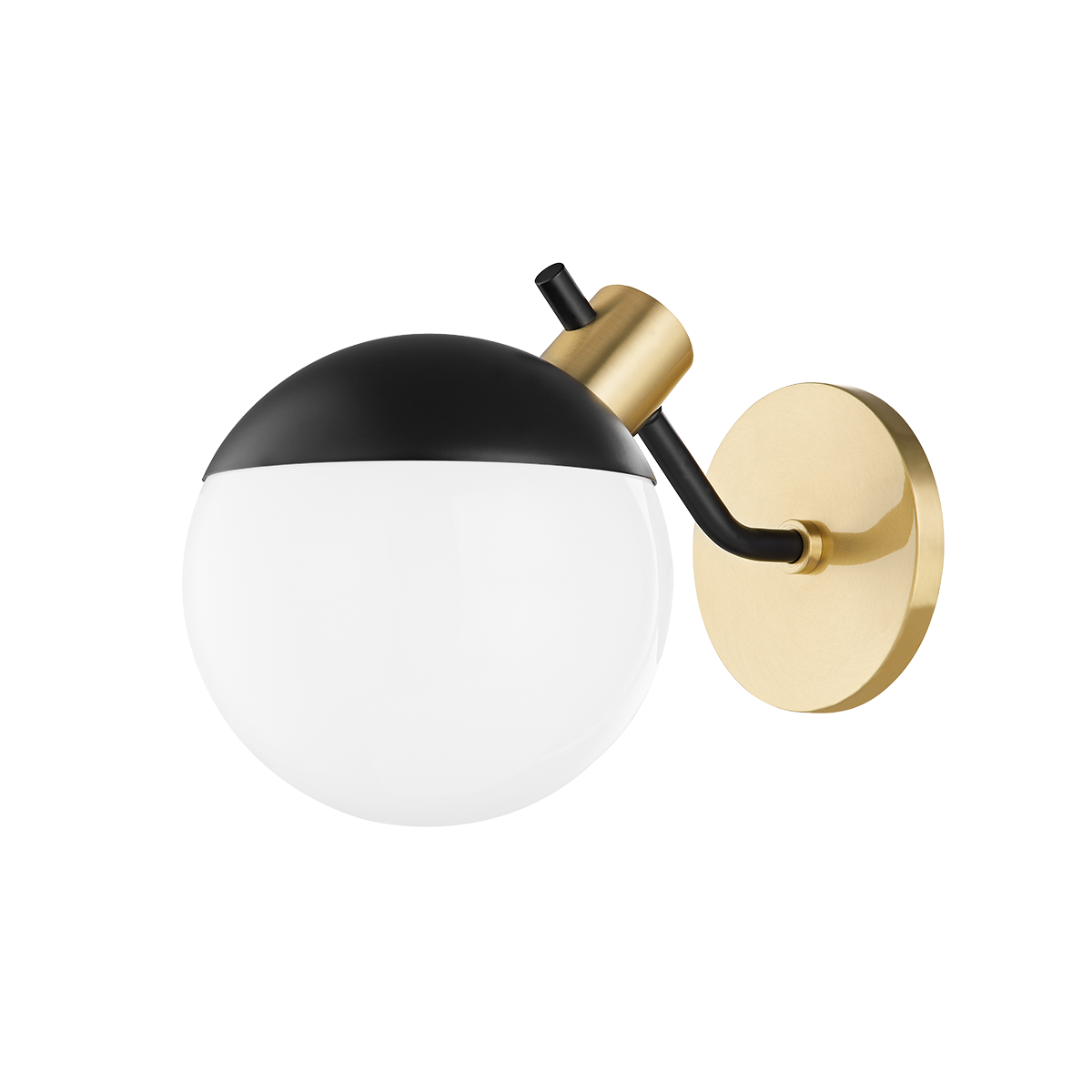 Miranda Wall Sconce in Aged Brass/soft Black Finish