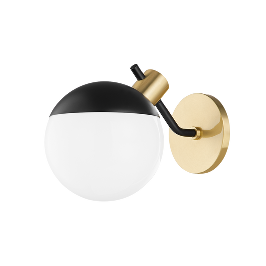 Miranda Wall Sconce in Aged Brass/soft Black Finish