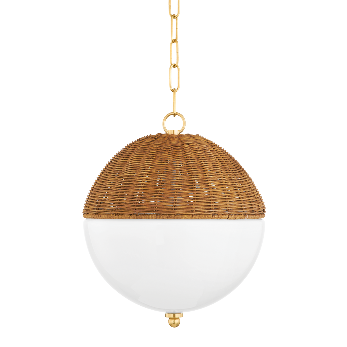 Summer Pendant in Aged Brass Finish