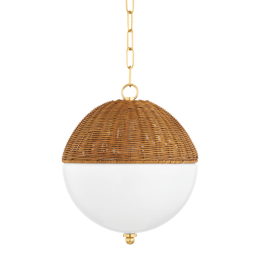Summer Pendant in Aged Brass Finish