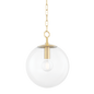 Juliana Pendant in Aged Brass Finish