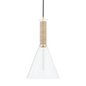 Besa Pendant in Aged Brass Finish