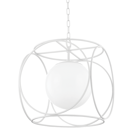 Claire Pendant in TEXTURED WHITE Finish