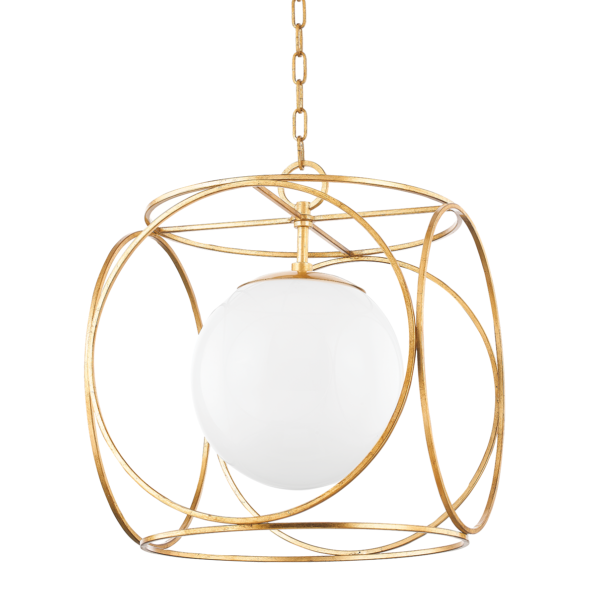 Claire Pendant in Vintage Gold Leaf Finish