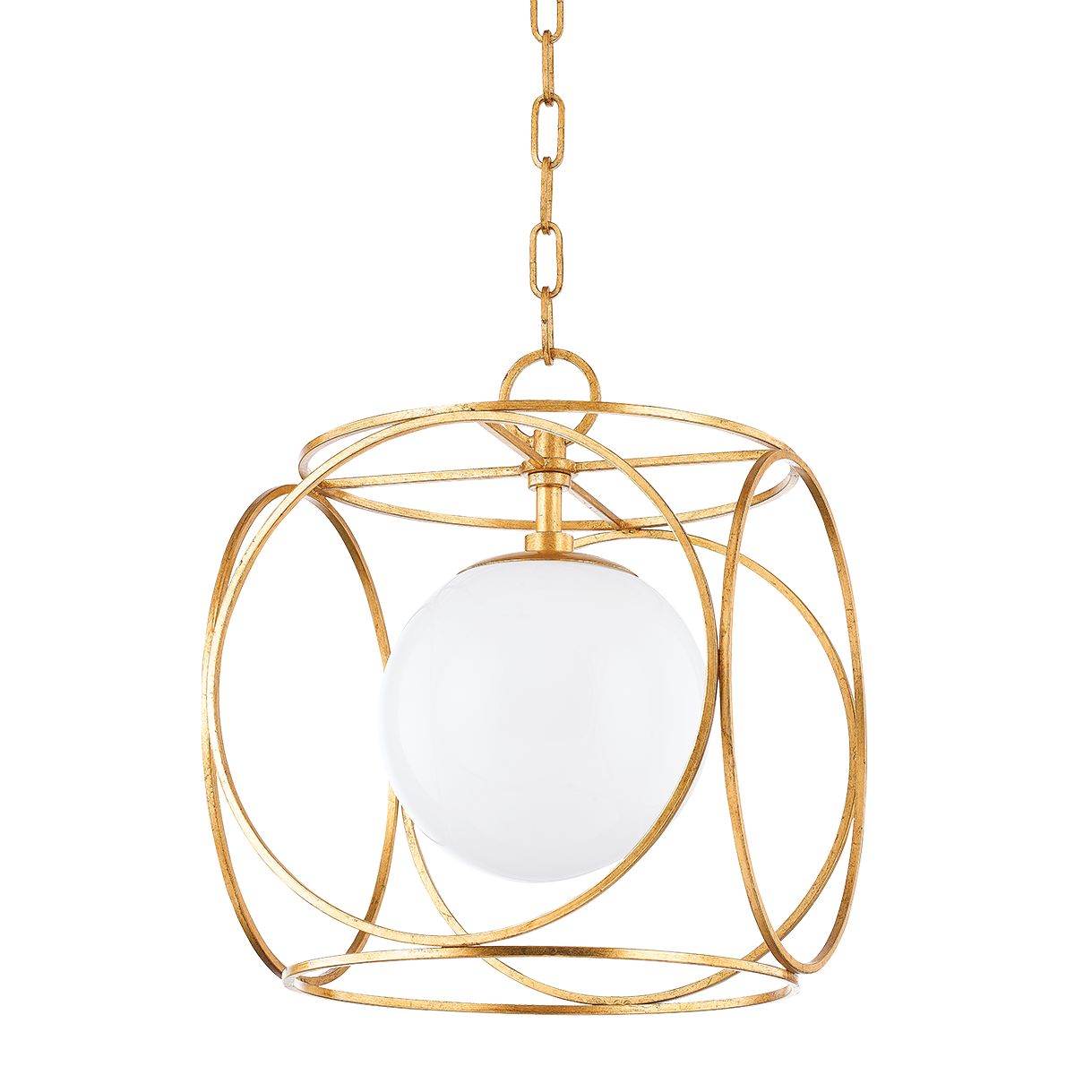 Claire Pendant in Vintage Gold Leaf Finish
