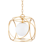 Claire Pendant in Vintage Gold Leaf Finish