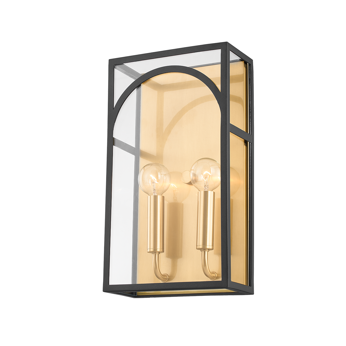 Addison Wall Sconce in AGED BRASS/TEXTURED BLACK COMBO Finish