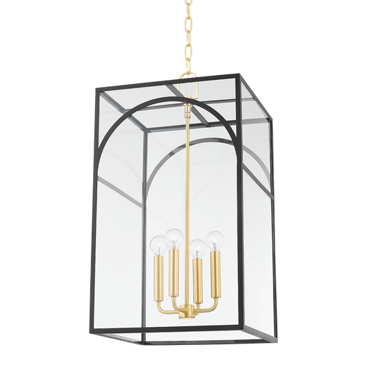 Addison Pendant in AGED BRASS/TEXTURED BLACK COMBO Finish