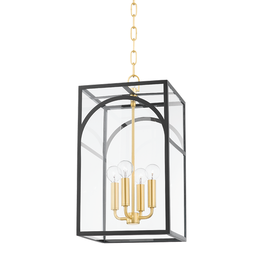 Addison Pendant in AGED BRASS/TEXTURED BLACK COMBO Finish
