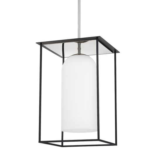 Teres Pendant in POLISHED NICKEL/TEXTURED BLACK Finish
