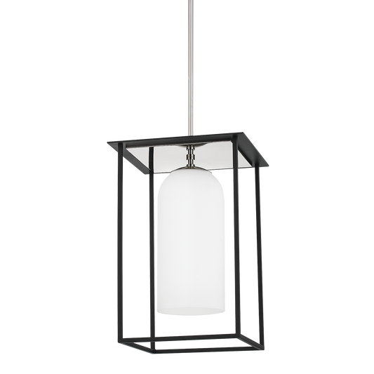 Teres Pendant in POLISHED NICKEL/TEXTURED BLACK Finish