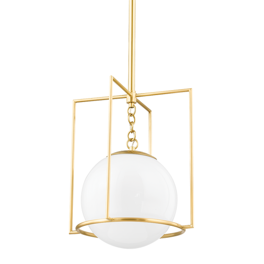 Frankie Pendant in Aged Brass Finish