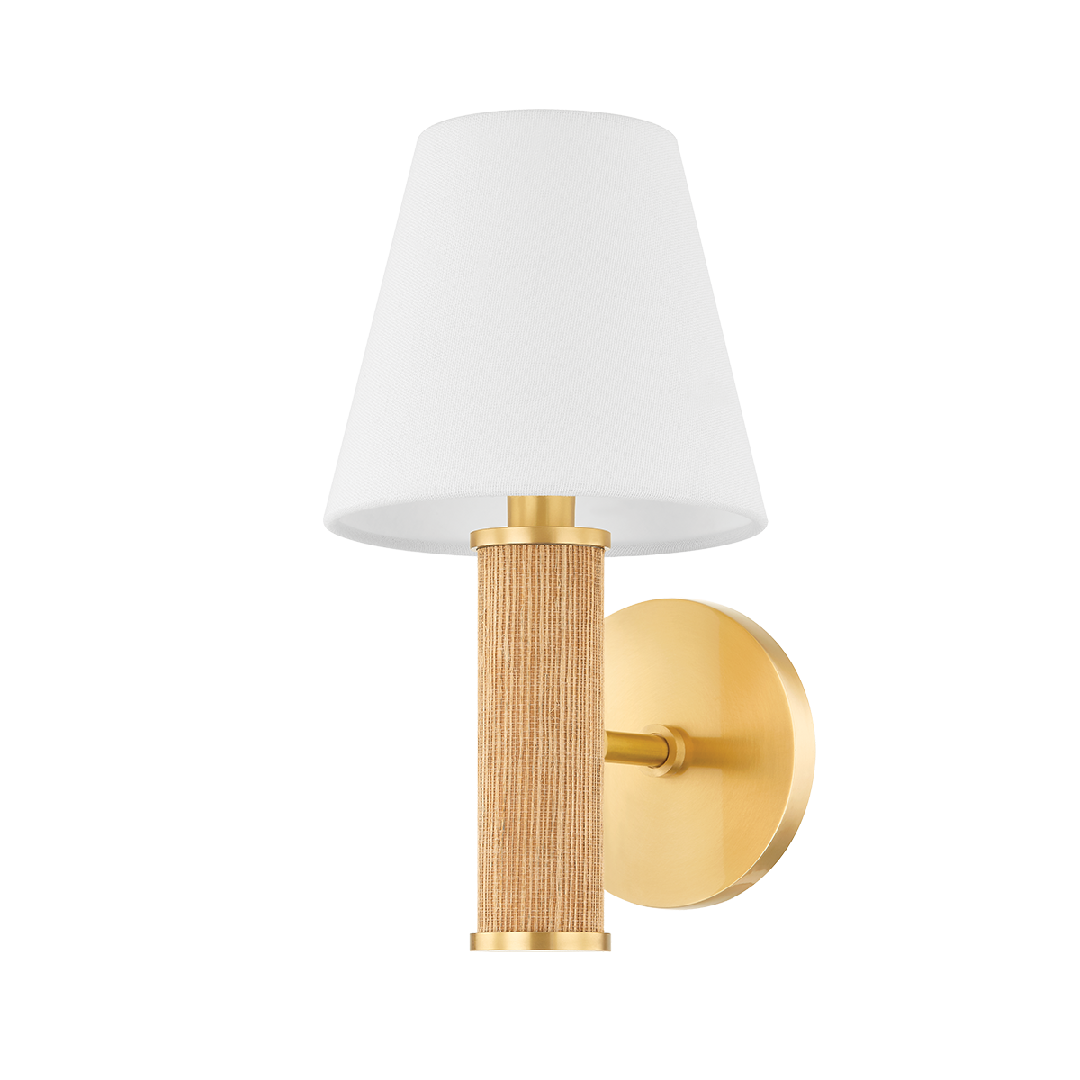 AMABELLA Wall Sconce in Aged Brass Finish