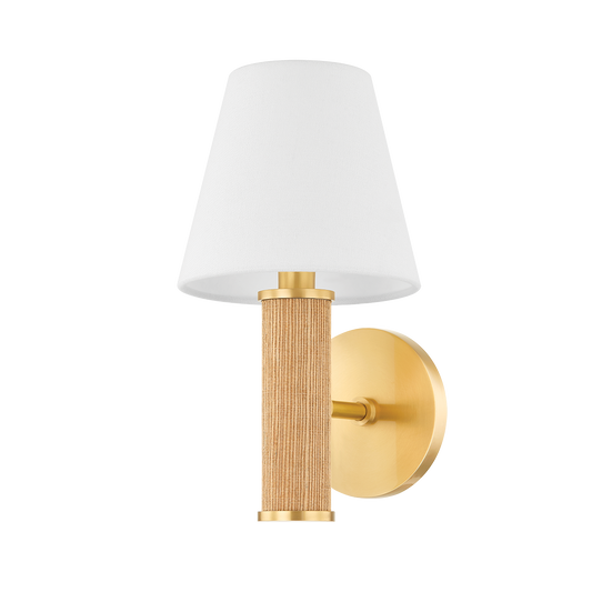 AMABELLA Wall Sconce in Aged Brass Finish
