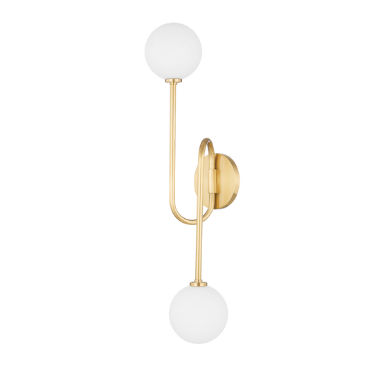 Zani Wall Sconce in Aged Brass Finish