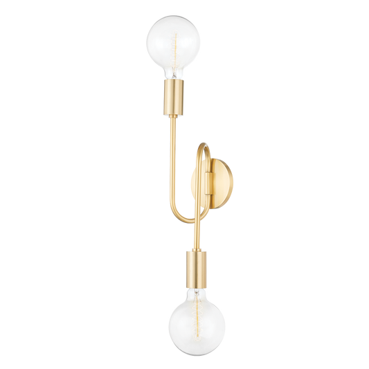 Zani Wall Sconce in Aged Brass Finish